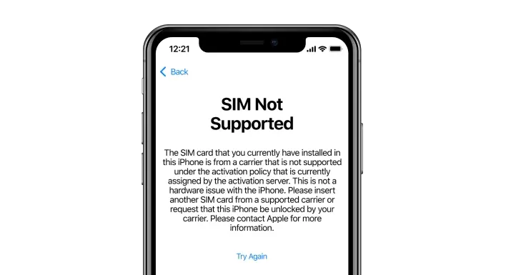 运营商锁定手机显示 SIM 不支持