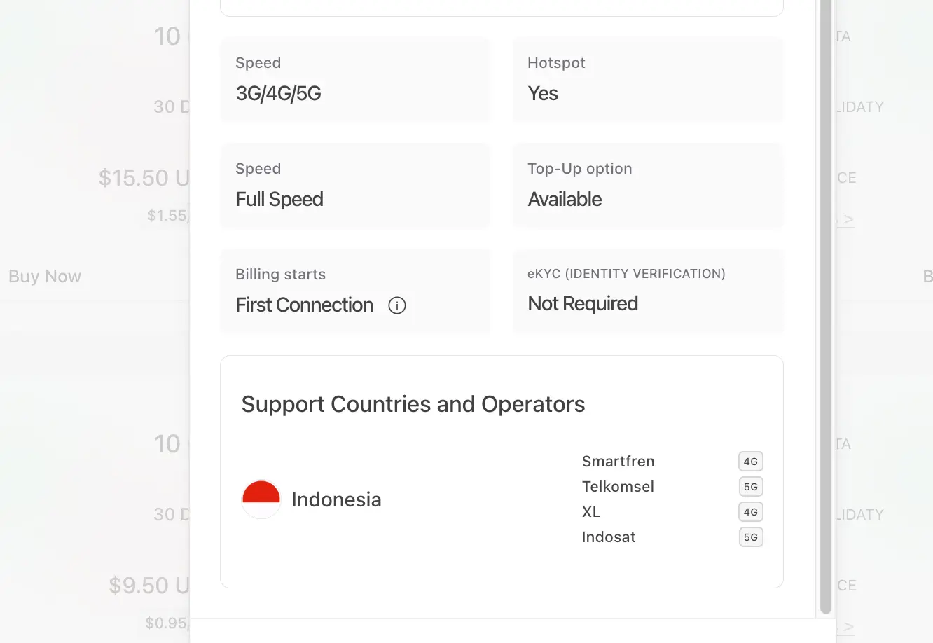 Best eSIM for Bali from Australia - esimnb carriers