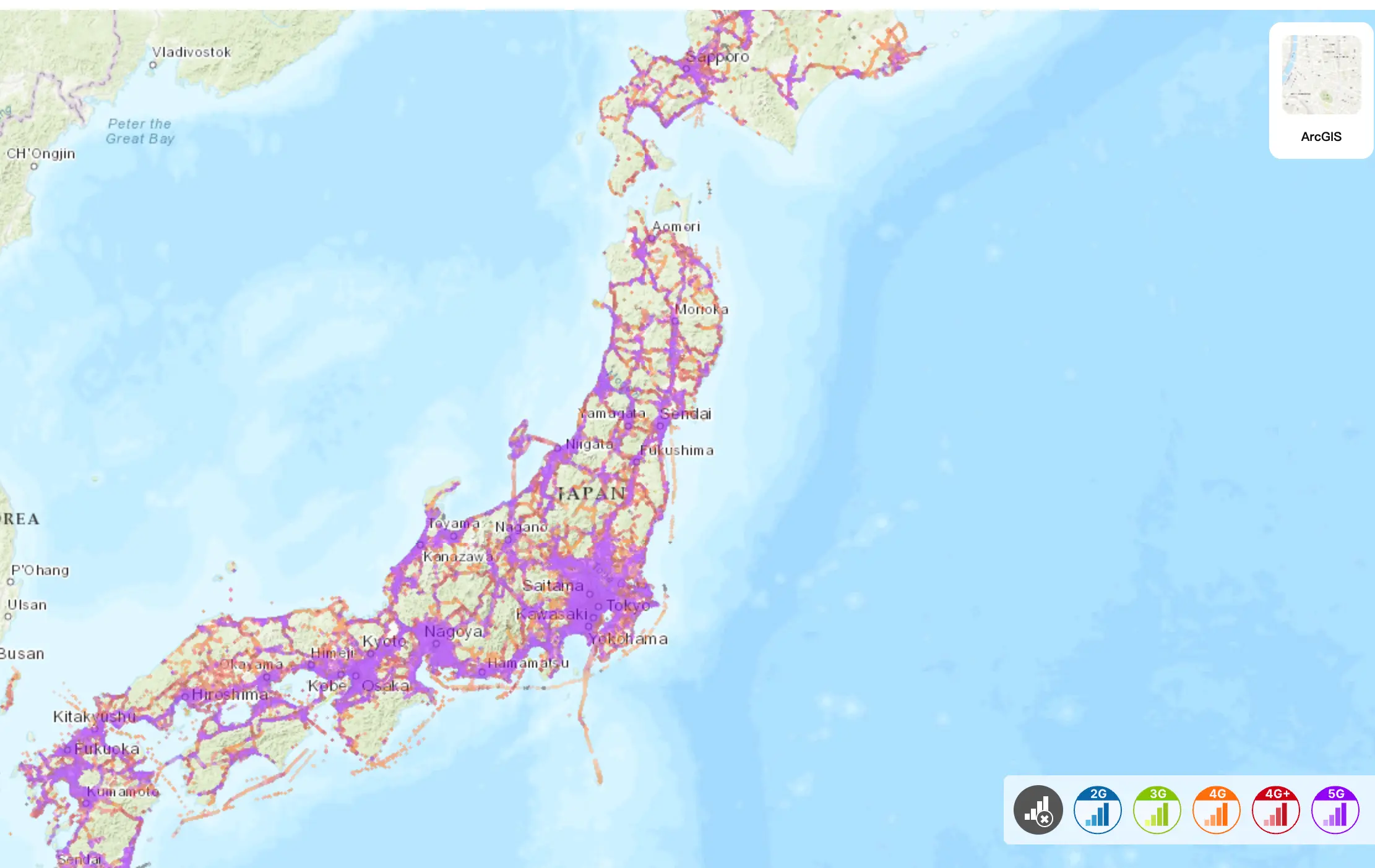 NTT Docomo Coverage Map